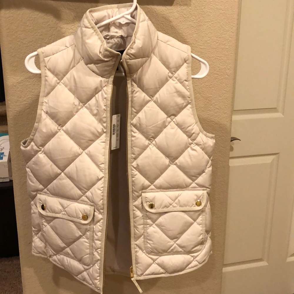 Cream JCREW vest size XS NWT